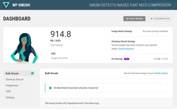 Smush 一款优秀的网站图片优化和压缩插件 图片加速插件