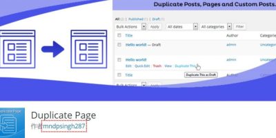 Duplicate Page 一个可以快速复制文章和页面的插件 提高重复内容的工作效率