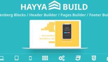 HayyaBuild 据说是最强的古腾堡区块插件 可制作页眉页脚 页面构建器